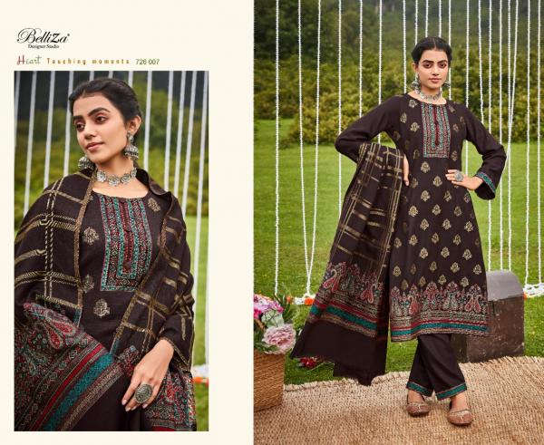 Belliza Gulbano Wool Pashmina Kaani Weaving Jaquard Dress Material 